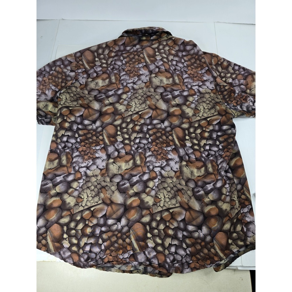 Rare Multi Colored 70's Retro Geometric Damon Disco Shirt Vintage Men's XL Party - Picture 8 of 8